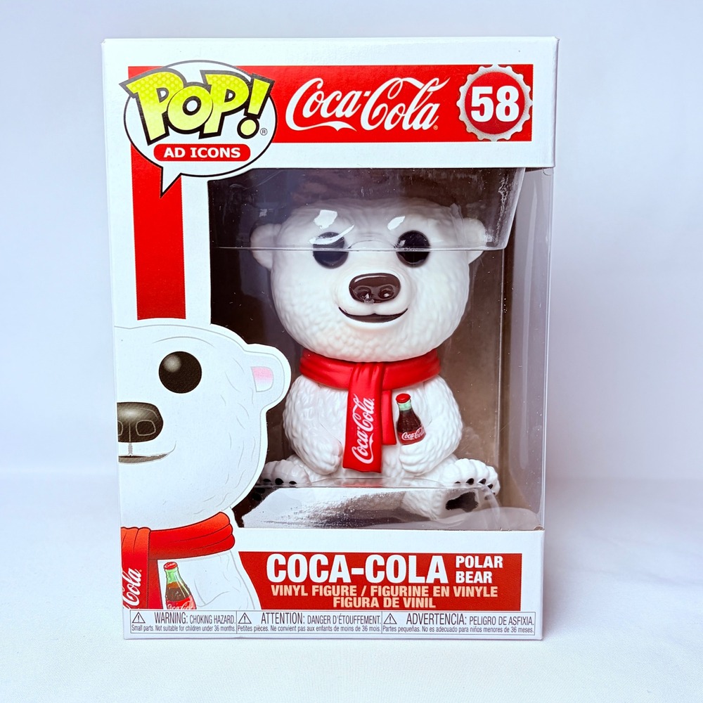 Funko Coca-Cola Polar Bear OS White Ad Icons 58 Vinyl Figure Holiday Coke